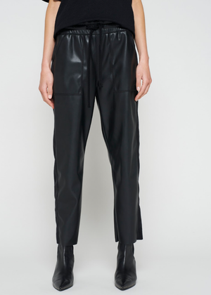 Leather look side panel Jogger, Black 10 Days Amsterdam