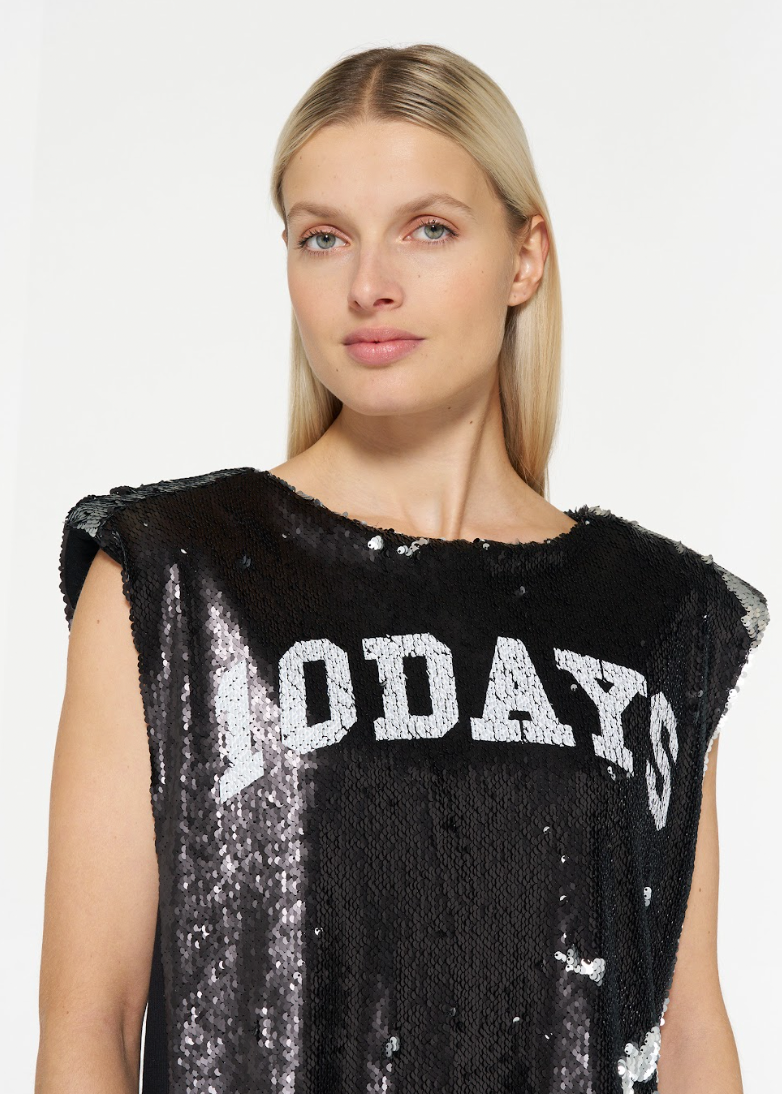 Padded Top Sequins, Black 10 Days Amsterdam
