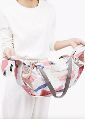 Foldable Shopping Bag L,  Fabric Scraps Shupatto