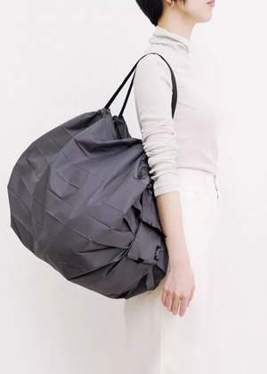 Foldable Shopping Bag L, Charcoal Shupatto