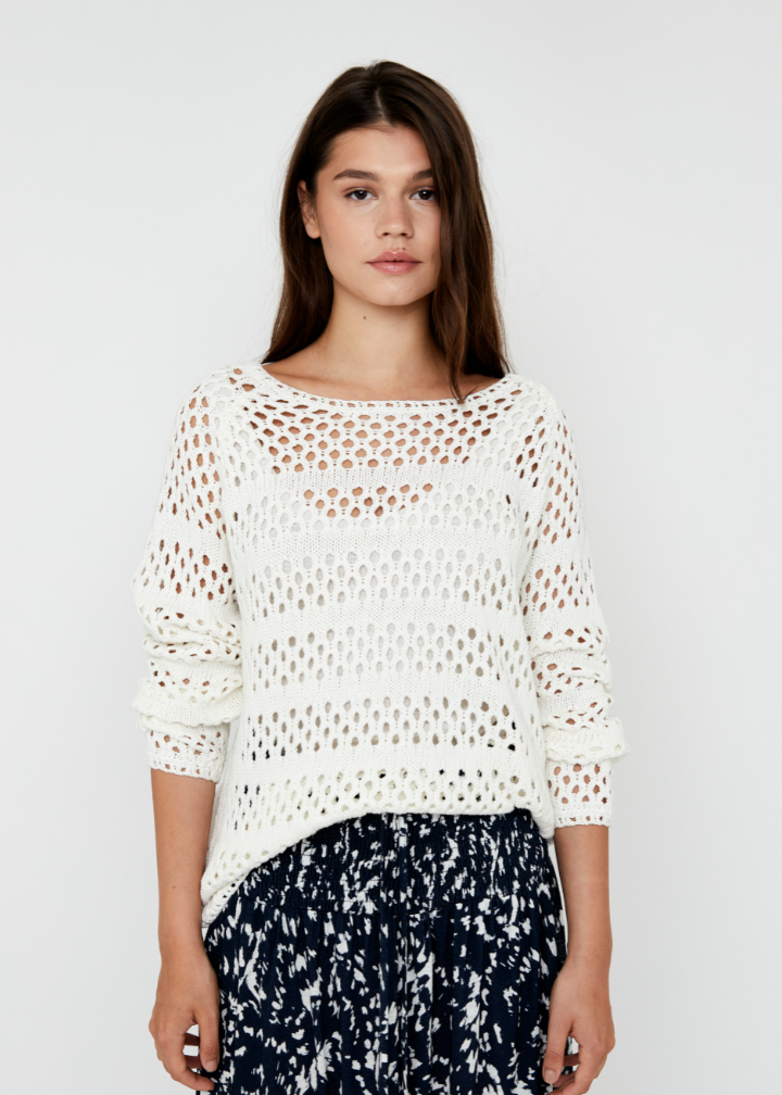 Pullover Ruhab, Offwhite-White MSCW