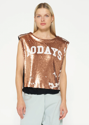 Padded Top Sequins, Rosegold 10 Days Amsterdam