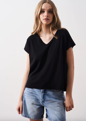 T-Shirt Serra, Black Absolute Cashmere