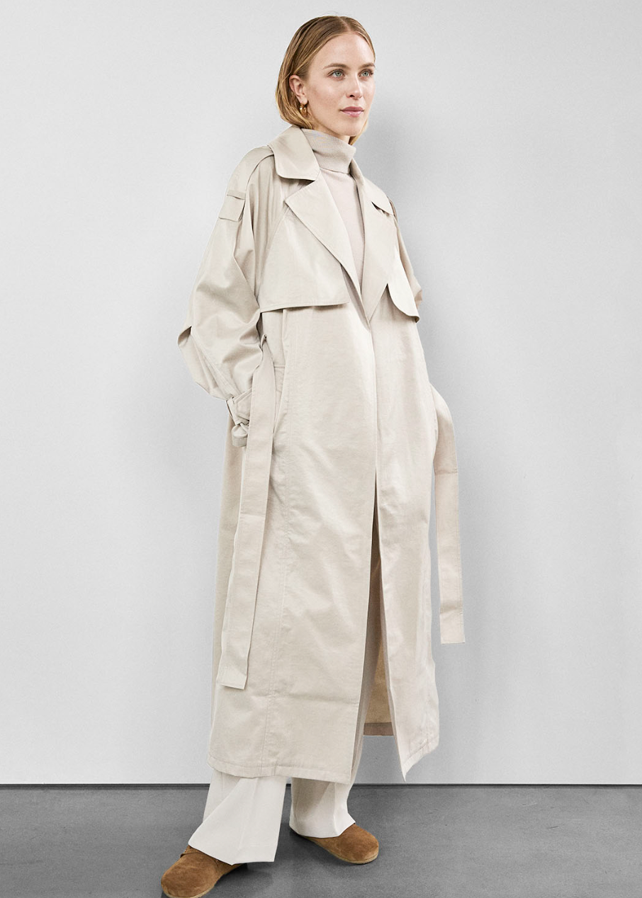 Trench Coat, Silver Lining With Black