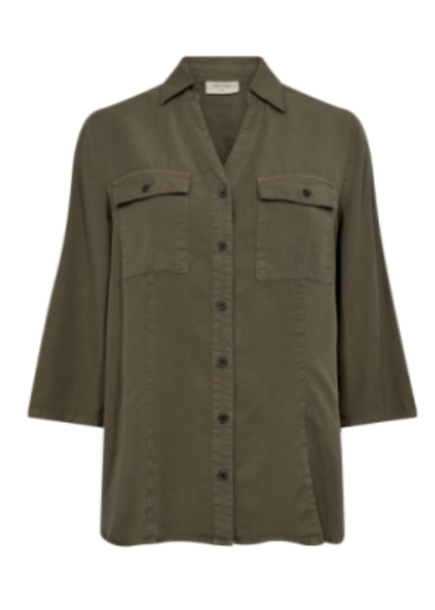 Bluse Carly, Dusty olive Freequent