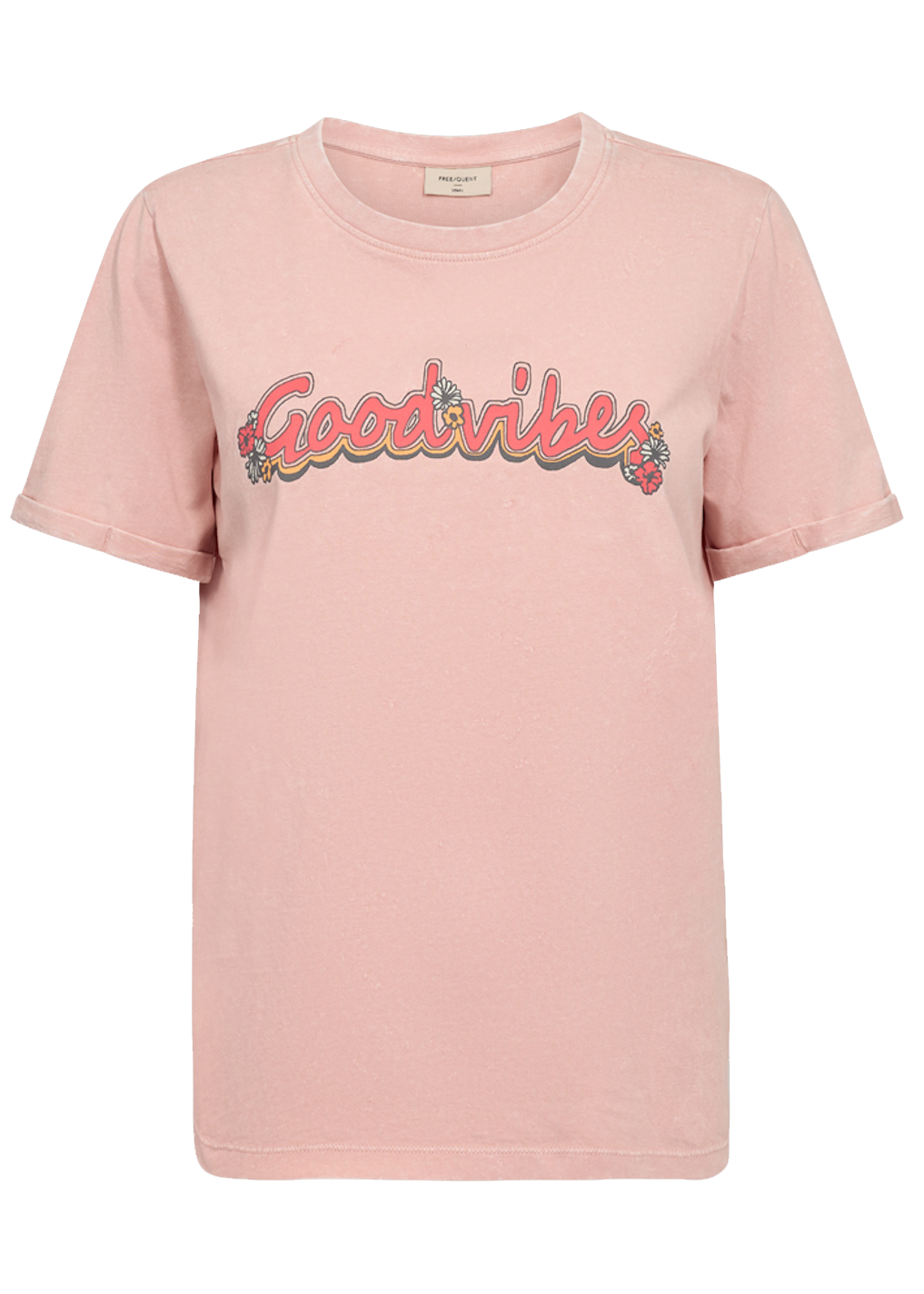 T-Shirt Fedi, Coral Cloud with Hot Coral Freequent