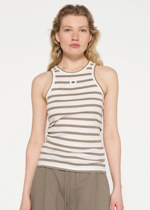 Tank top rib stripes, sage 10 Days Amsterdam